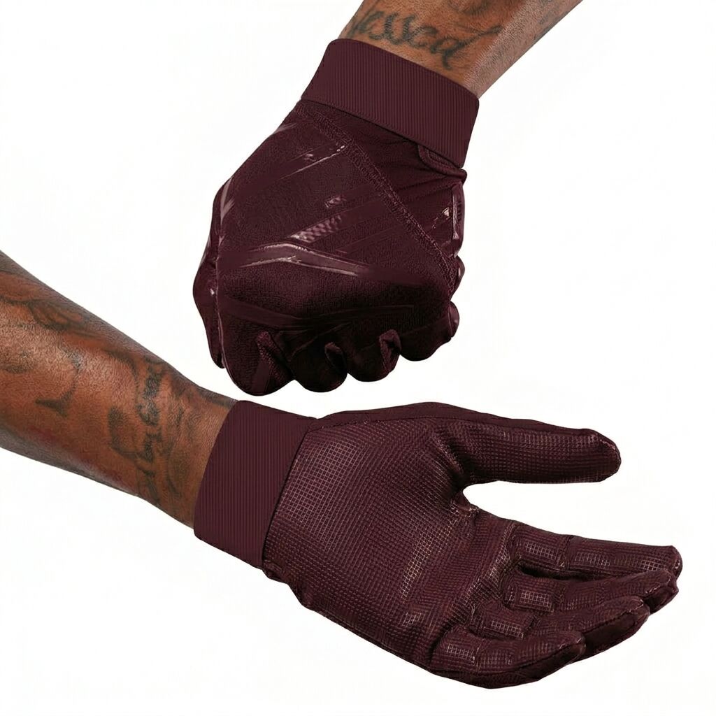 Custom Logo Printed Winter Non Slip Comfortable Football Receiver Gloves for Daily Outdoor Use American Football Gloves - Image 5